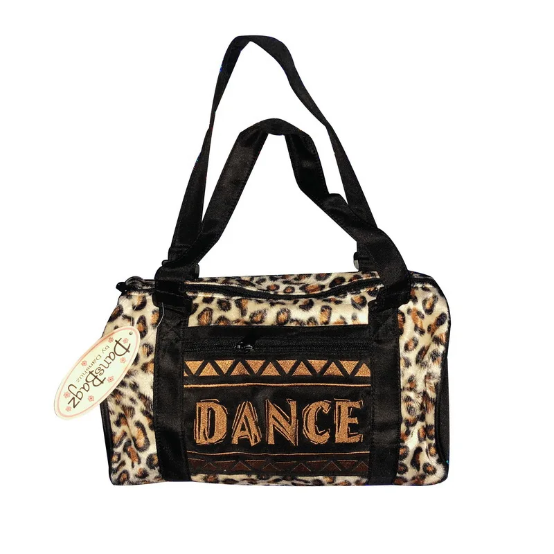 

Vintage retro niche DANCE letter embroidered leopard print underarm bag cyclic earth cool handbag