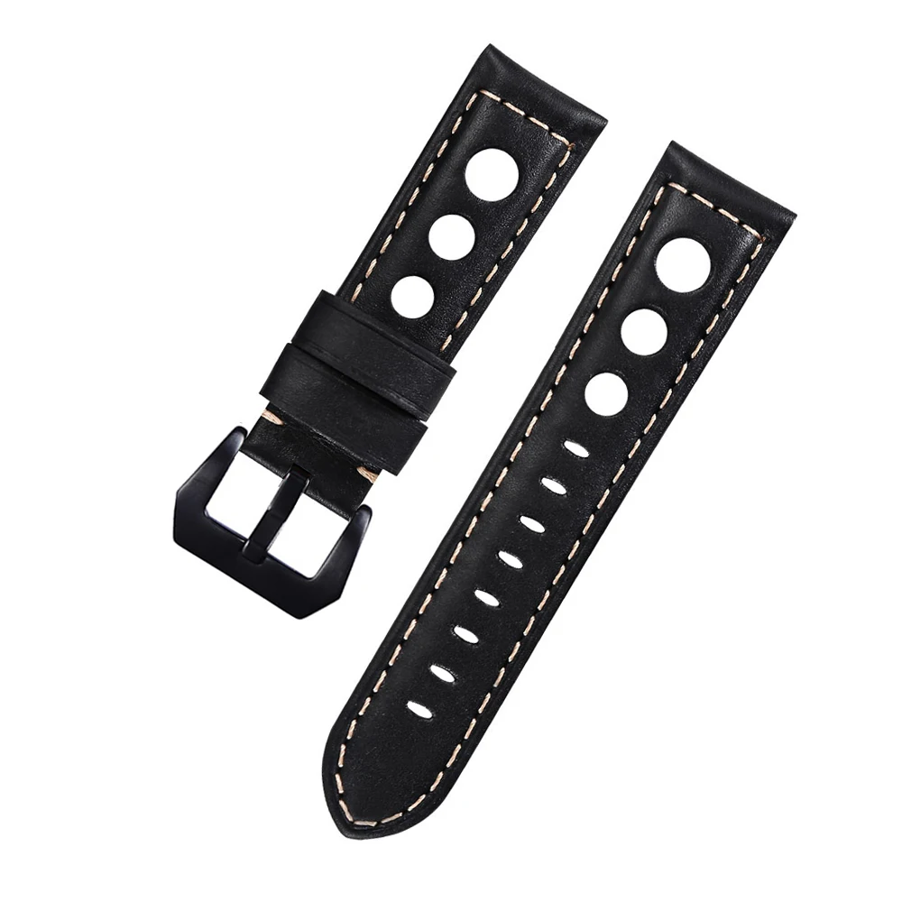 Leather Watch Strap Vintage 20mm 22mm 24mm Men's Leather Strap Watch Genuine Leather Watch Band Belt Brown Black Watch Belt