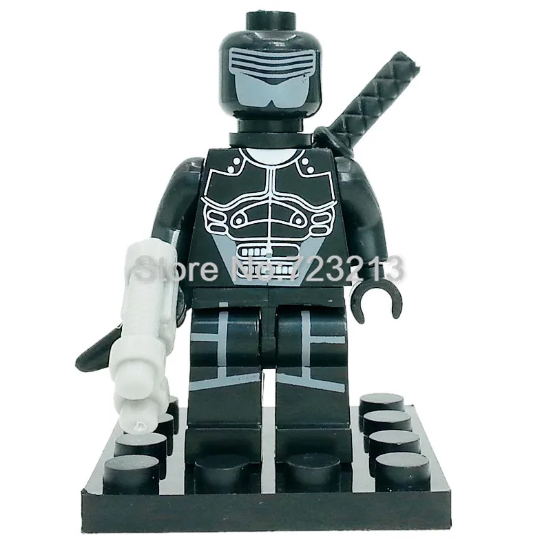 Snake Eyes Одиночная змея глаза Джейсон Тодд КРОК Бэтмен, Бэйн Aqualad удар задницы строительные блоки супер герой D845 D840 D856 Кирпичи Игрушки - Цвет: Snake Eyes