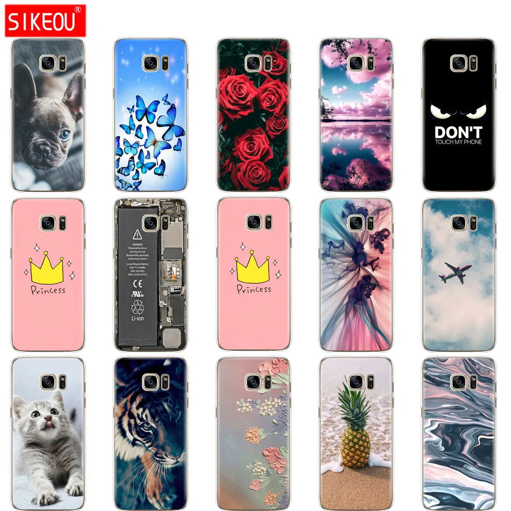 Чехол для Samsung S7 чехол телефона G930F G930FD G930W8 мягкий силиконовый copa Galaxy edge милый из