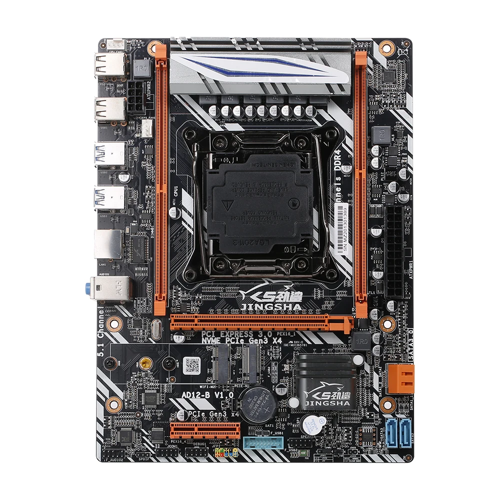 JINGSHA X99-D4 двухканальная материнская плата DDR4 M.2 игровая для LGA2011 V3/V4 серии