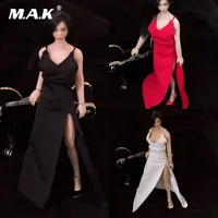112 scale female figure clothes accessory suspender dress skirt redblackwhite color model for 6 inches body