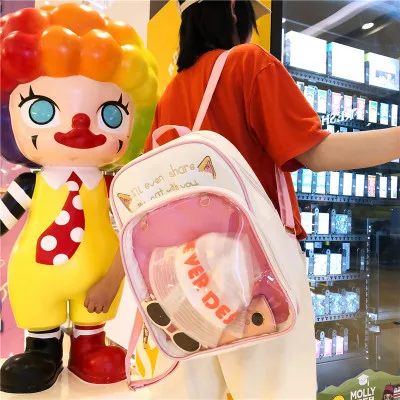 Прозрачный женский рюкзак с милым бантом сумки Ita для школы школьные мини-сумки