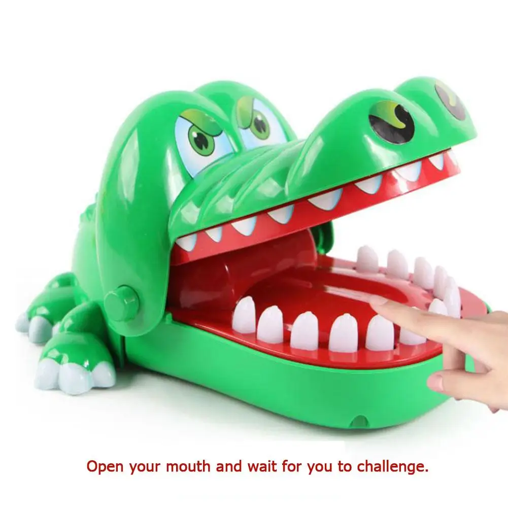 

Kids Bite Finger Crocodile Toy Funny Party Novelty Jokes Switching Luck Testing Game Children Animals Mouth Bite Finger Game Toy