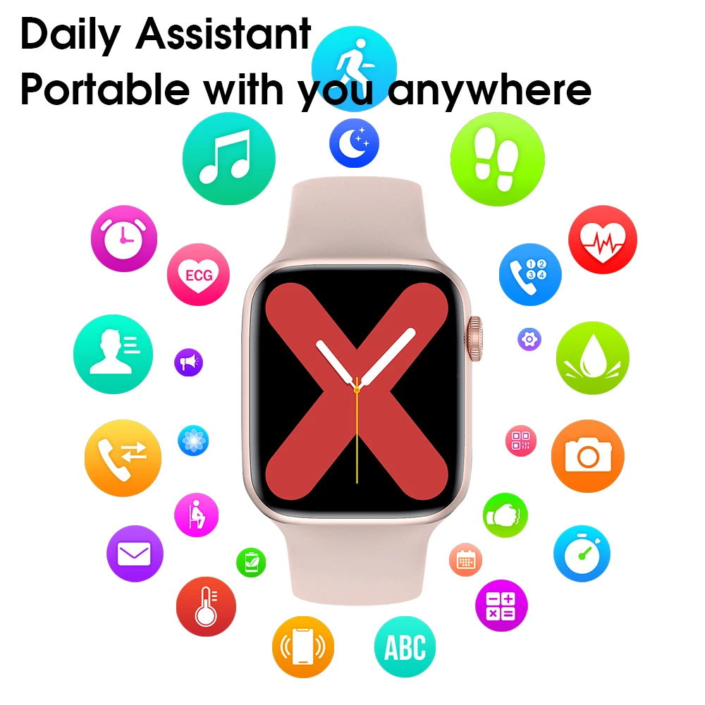 

Zurexa Iwo W26 Smart Watch Men Women IP68 Heart Rate Monitor Ecg Iwo 12 Smartwatch Men Pedometer Electronic Clock For Android