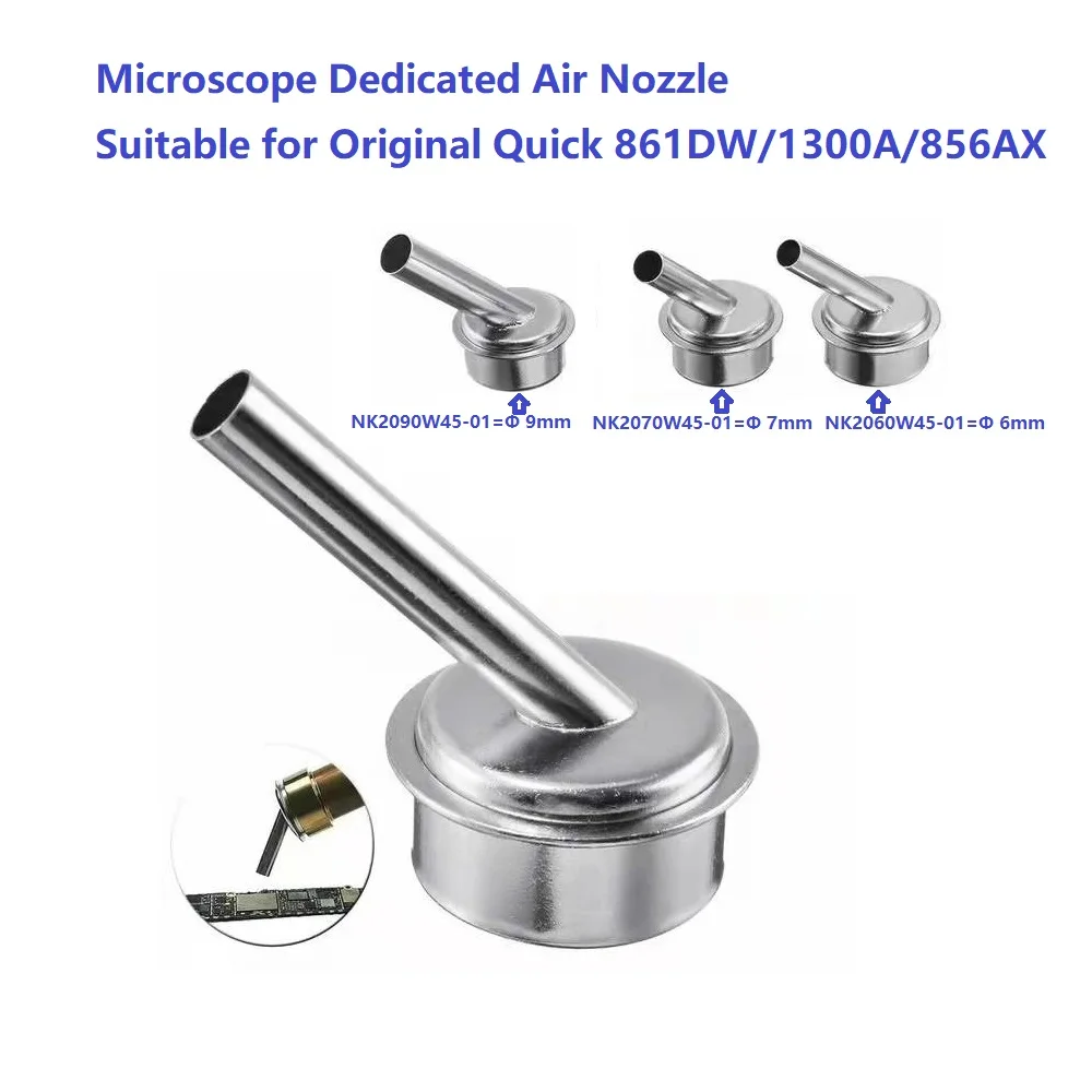 

Микроскоп, насадка для пайки воздуха для оригинального быстрого Quick 861DW/1300A/856AX, насос для горячего железа, изогнутый, прямой наконечник для б...