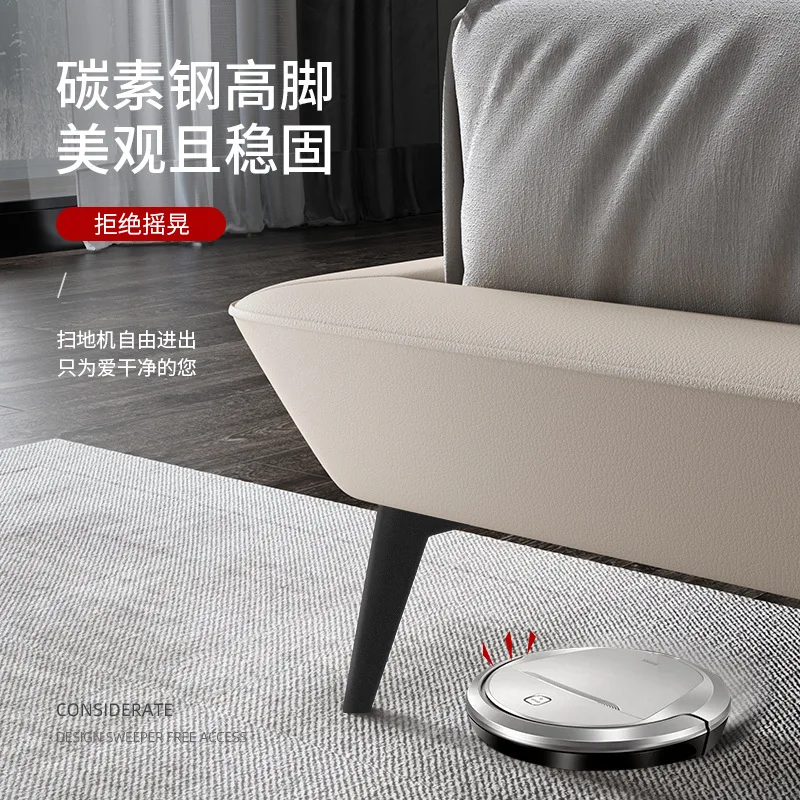 Beste Lederen Bed Ins Licht Luxe Lederen Bed Netto Rood Bed 1.8 M Dubbele Master Slaapkamer Bruiloft Bed