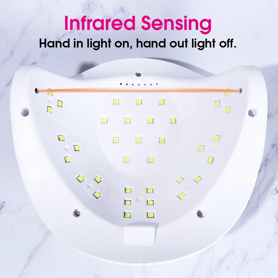 УФ лампа для сушки гель лака 72 Вт с автоматическим датчиком|Сушилки ногтей| |