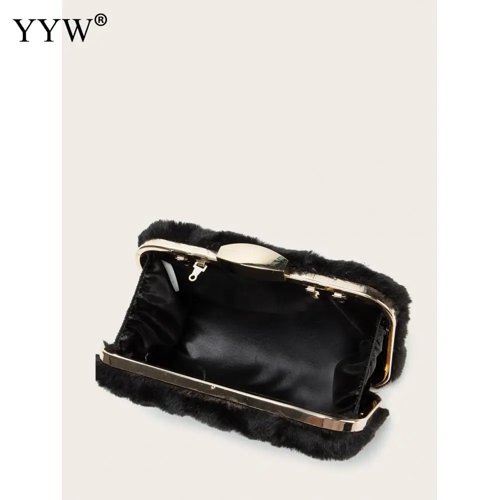 

Animal Print Leopard Bag Women Ladies Winter Warm Plush Crossbody Bags Famous Brand Evening Party Shoudler Clutch Bag