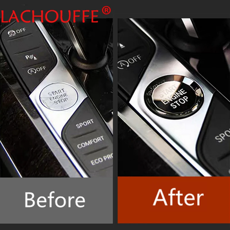 Новая Автомобильная кнопка пуска стоп Замена Накладка для BMW 3 - Цена: 