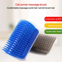 pet corner grooming hair brush cat grooming supplies toys for cats hair removal shedding trimming cat massage device with catnip