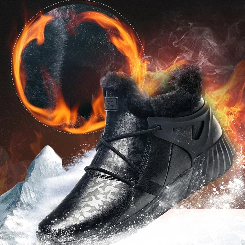 ONEMIX Winter Waterproof Hiking Boots Outdoor Slip-on Sport Shoes Increase Height Trekking Mountain Walking Climbing Sneakers