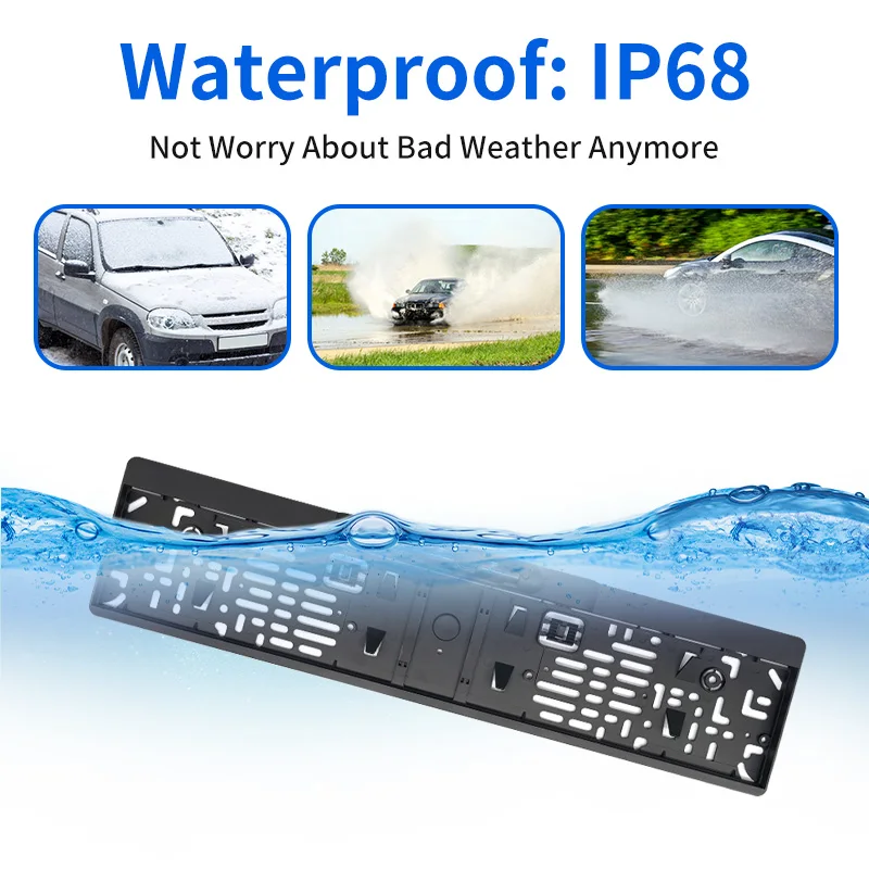 Автомобильная камера заднего вида с рамкой для номерного знака беспроводная