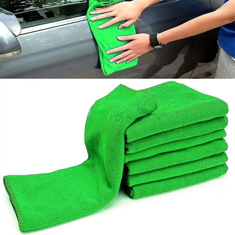 

1pcs Car Cleaning Towel Soft Microfiber Cleaning Small Wash Square Towel Water Absorption Cleaning 30x30cm Towel Anti-stati O9T1