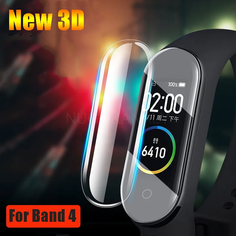 Защитная пленка из мягкого ТПУ для Xiaomi Mi Band 4 с полным покрытием Противоударная