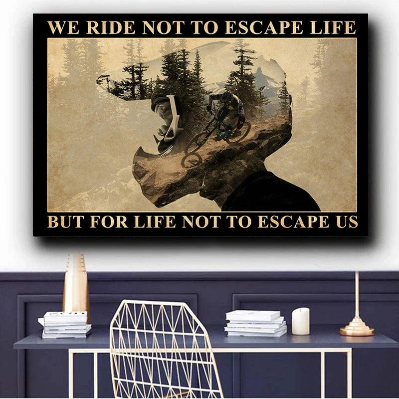 Винтажные постеры на холсте с изображением горного велосипеда | Дом и сад