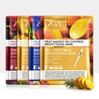Маска для лица ZOZU, с четырьмя фруктами, манго, ананас, увлажняющая, Питательная, 40 шт.