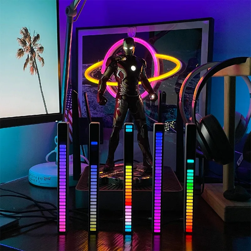 

Светосветильник панель RGB с радужным эффектом, музыкальная лампа для диджея, дискотеки, вечеринки, компьютера, телевизора, ноутбука