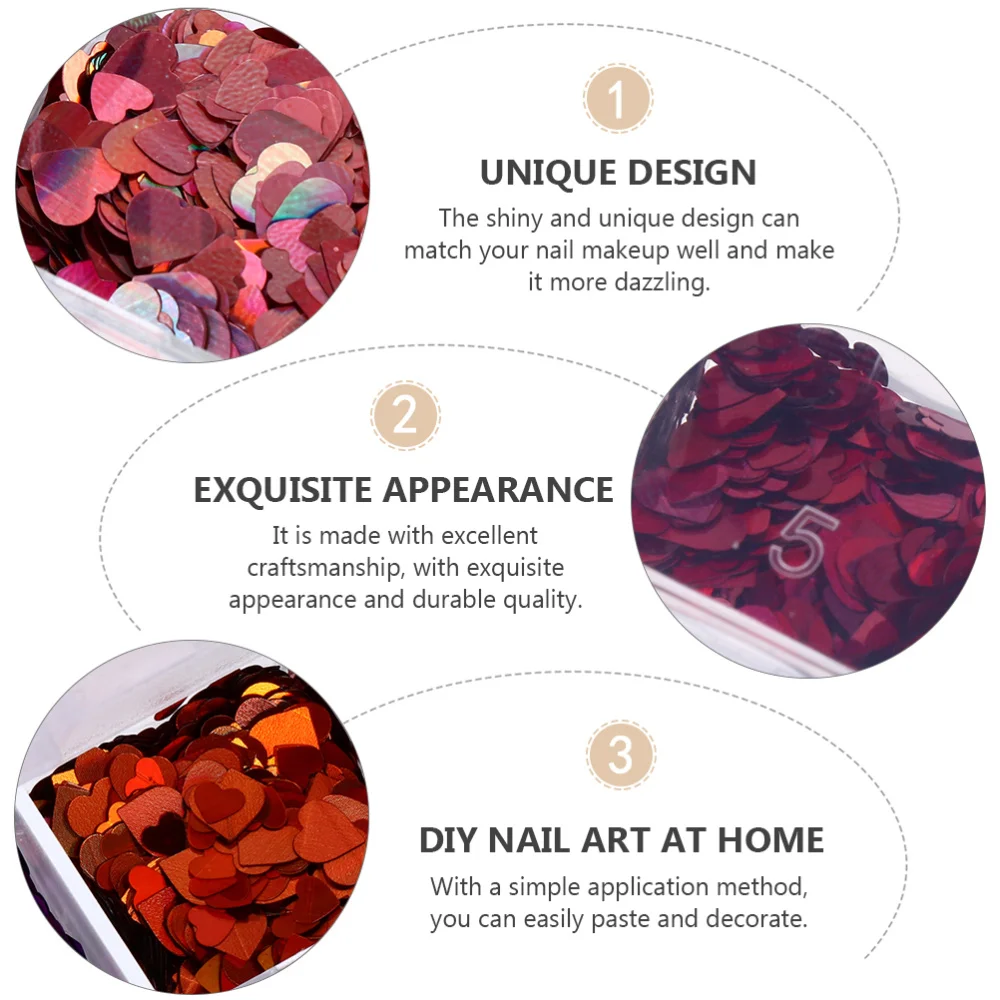 

2 Boxes Fashion Nail Art Decors Nail Glitter Sequins Chic Manicure Sticker