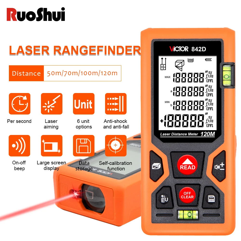 

Laser Distance Meter 50m 70m 100m 120m Laser Range Finder Trena Lazer Digital Tape rangefinder Measure Ruler Roulette metro Tool