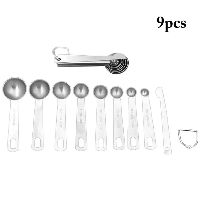 9 шт./компл. мини мерная ложка из нержавеющей стали измерительные ложки для кофе