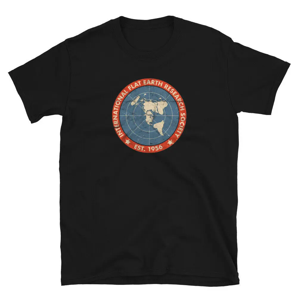 

2021 Summer Men's T-shirt Flat Earth Conspiracy Theory Society Hidden Truth Print Street Casual High-quality Oversized T-shirt