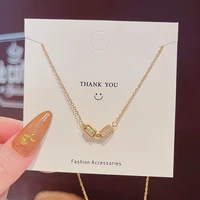 style new design sense geometric titanium steel necklace girlfriend gifts fashion temperament clavicle chain wholesale