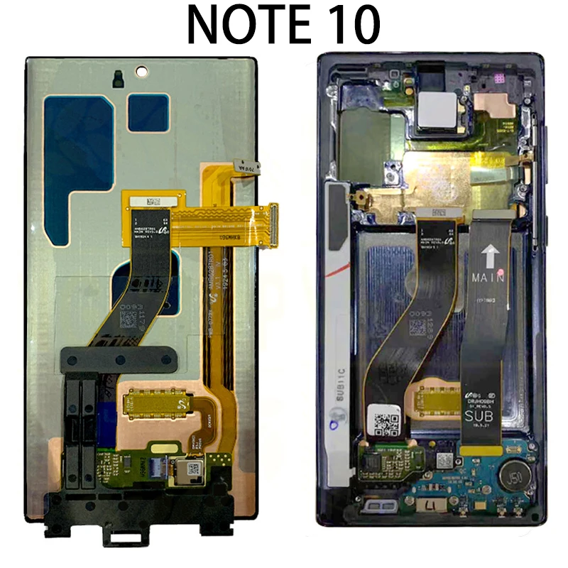 Оригинальный AMOLED ЖК-дисплей для Samsung Galaxy Note 10 N970F N970 с точкой NOTE10 рамкой дисплей