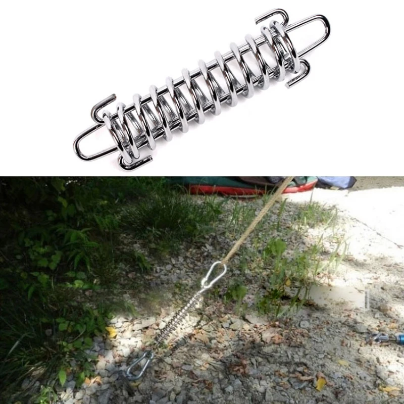 

Camping Tent Spring Buckle High Elasticity Strength Stainless Steel Rope Tensioner Awning Fixed Hook Buckle Camping Accessoires