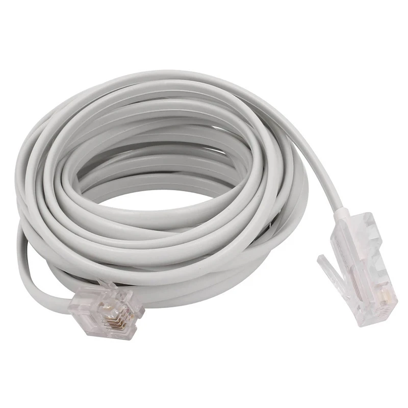 RJ11 6P4C к RJ45 8P4C модульный телефон интернет удлинитель 3 метра|Сетевые шнуры и