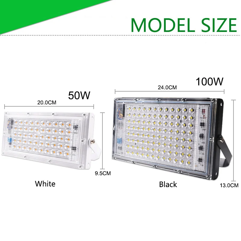 Светодиодный прожектор 50 Вт 100 RGB холодный теплый AC220V 240 В светодиодный уличный