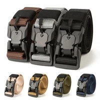 2020 tactical hunting belt hard pc quick release magnetic buckle military belt soft real nylon sports accessories