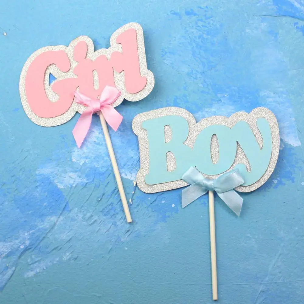 Украшение для торта розовый синий мальчиков и девочек дня рождения с единорогом