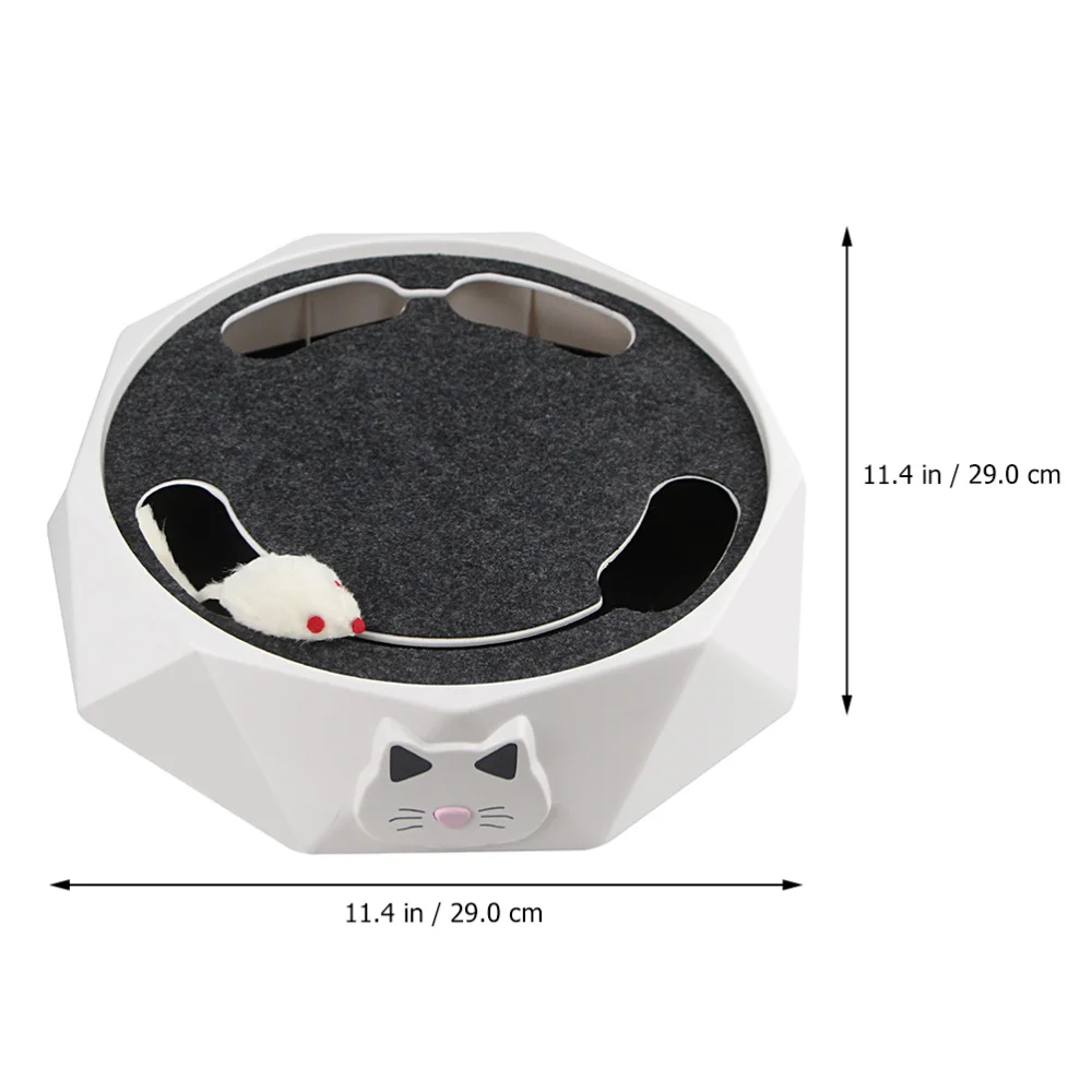 

Pet Automatic Tease Cats Interactive Running Along Track Turntable