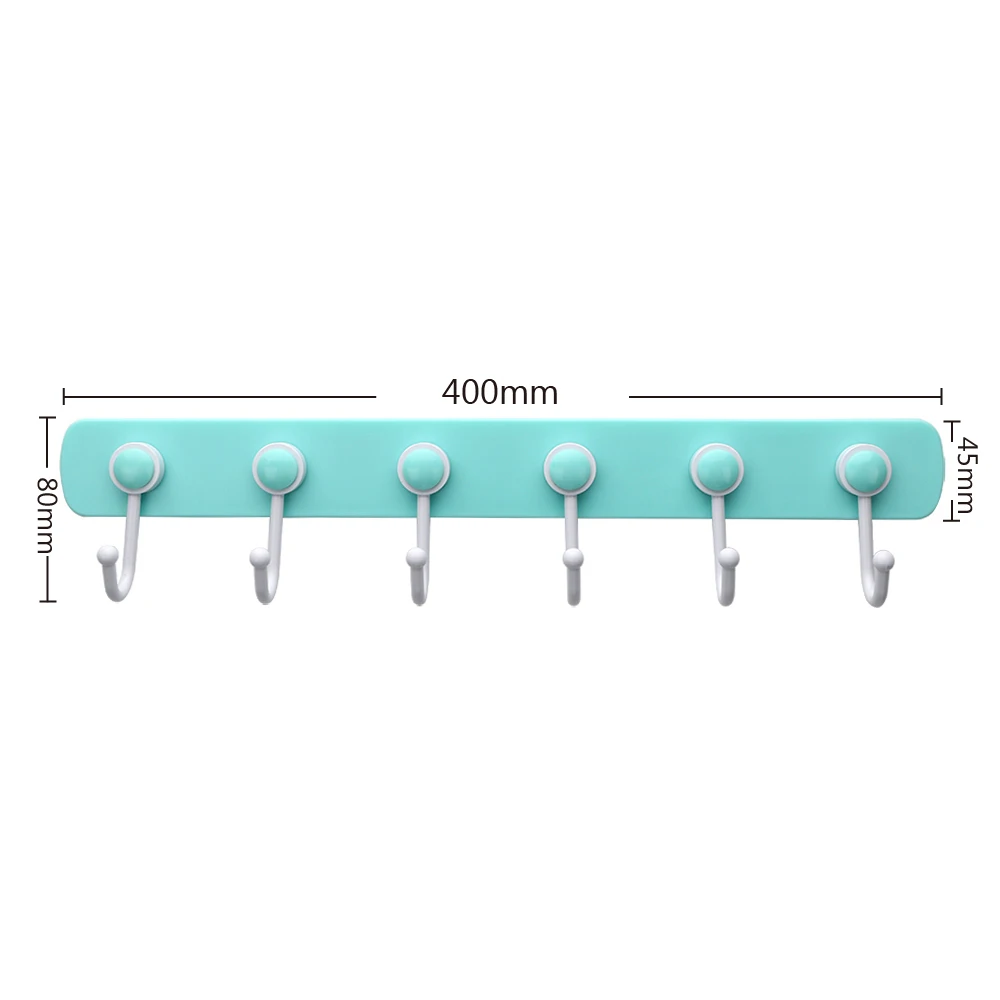 

Multifunction Kitchen Storage Hook Holder with 6 Hooks Wall Door Holder Hanger Rack For Spoon Scoop Bathroom Kitchen Organizer