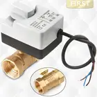 Электропривод шарового клапана, 220 В перем. Тока, DN15, DN20, DN25, 2-ходовой, 3-проводной, латунный, с электроприводом, 220 В, с ручным переключателем