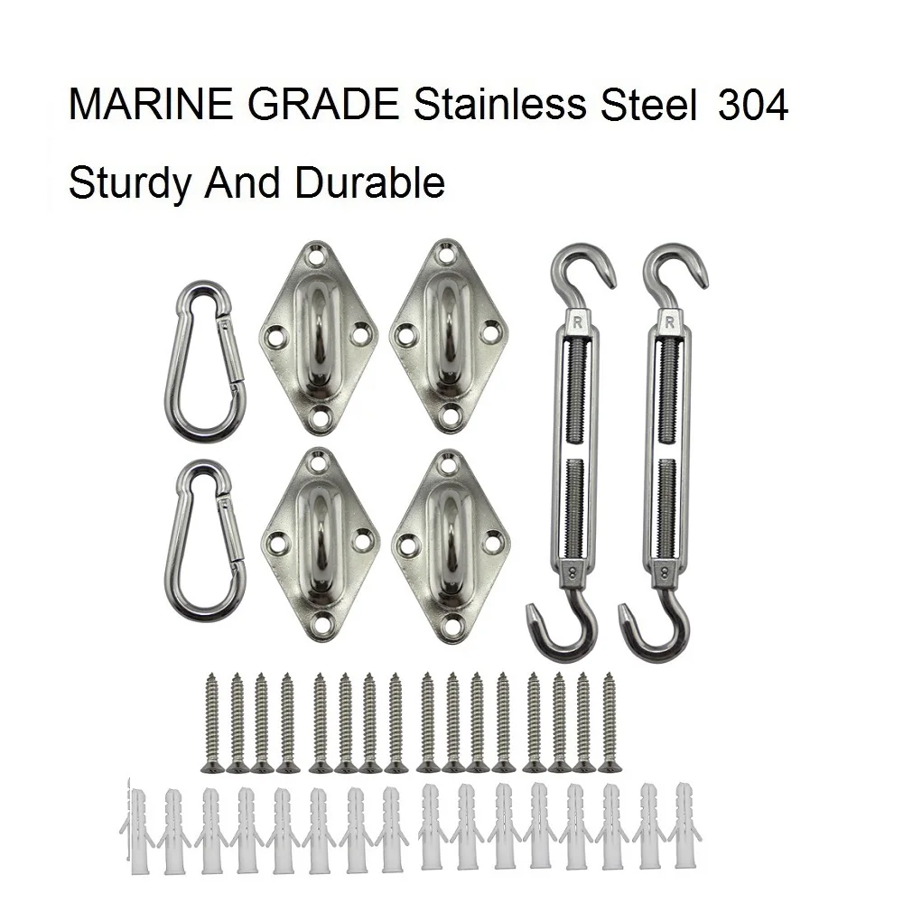 304 Нержавеющая сталь солнцезащитный козырек парус аппаратные средства комплект