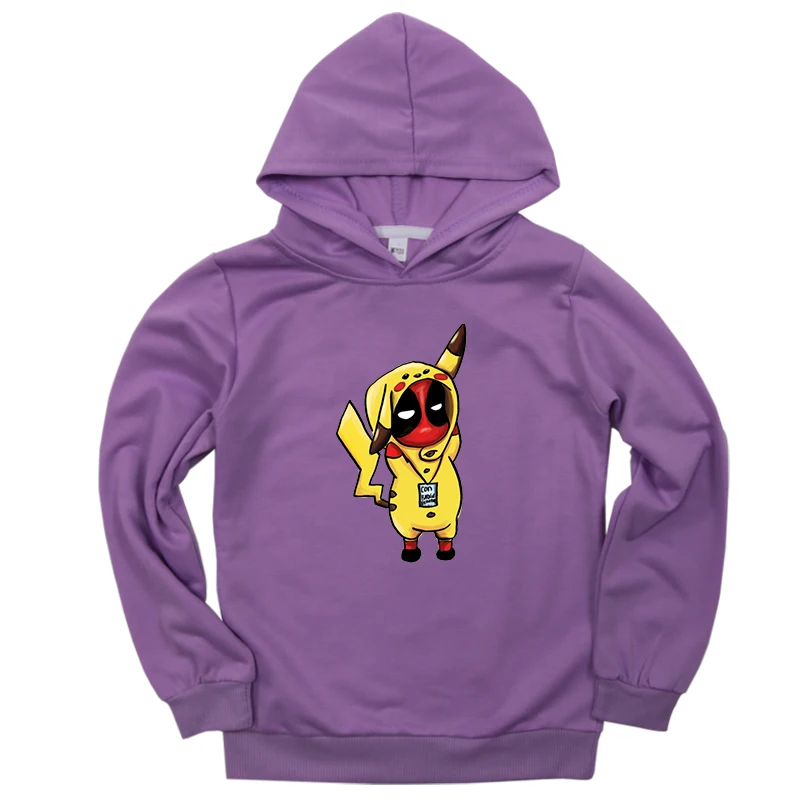 Hoodies 8 Зимние толстовки для детей ясельного возраста; милая толстовка с принтом покемона для мальчиков и девочек; повседневная детская блузка с длинными рукавами - Цвет: Hoodies 8