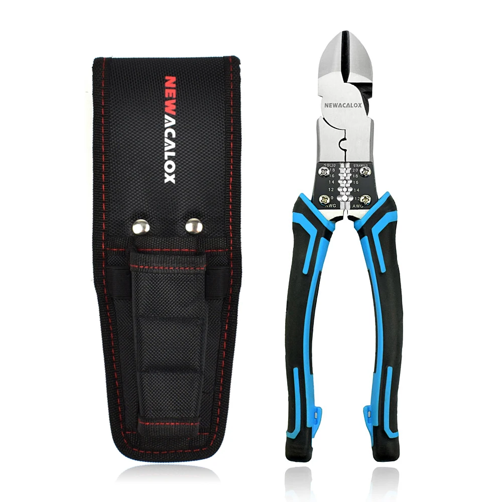 N-ML2B-9 Pliers Набор многофункциональных плоскогубцев NEWACALOX 8 дюймов, комбинированные плоскогубцы, щипцы для зачистки проводов/щипцы/резак, прочные плоскогубцы, диагональные плоскогубцы, ручные инструменты - Цвет: N-ML2B-9 Pliers