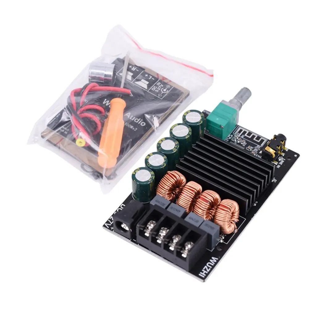 

HIFI TPA3116 Wireless 5.0 High Power Digital Amplifier Stereo Board 100W+100W AMP Amplificador Audio Home Theater ђсилиел