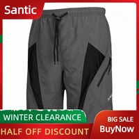 santic men cycling short mtb baggys road baggy shorts with cool 3d padded gel bermuda ciclismo clothing