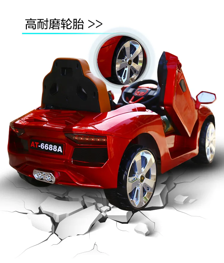 Детский Электрический игрушечный автомобиль для детей, четыре колеса, пульт дистанционного управления, Bluetooth, флеш-музыка, перезаряжаемая езда на радиоуправлении, автомобиль От 1 до 5 лет