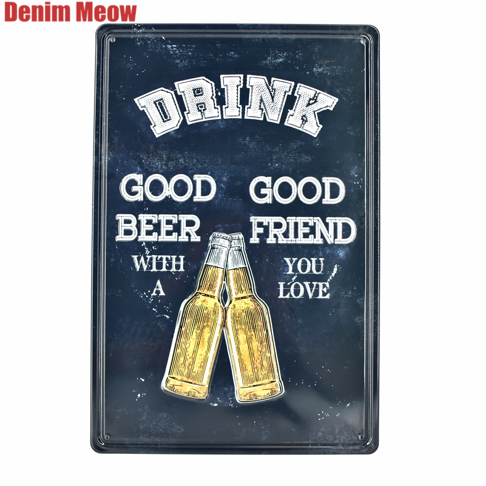 Пивное меню винтажные тисненые металлические s Бар Паб казино вечеринки