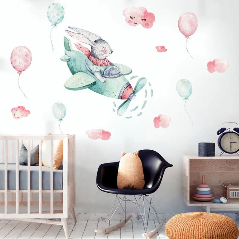 

Happy Animals Cartoon Wall Stickers for Kids rooms Nursery Eco-friendly Removable Vinyl PVC Wall Decals Art Mural for Home Decor