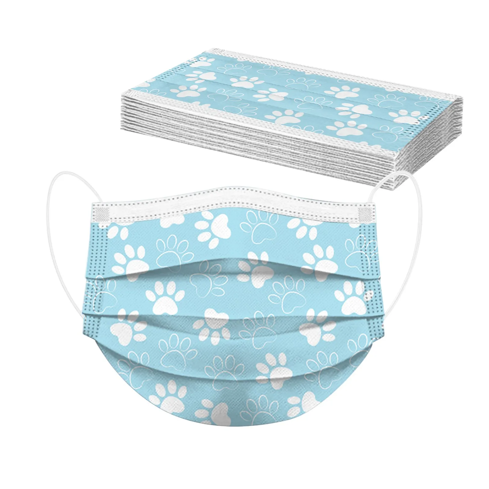 10 шт. маски для лица с рисунком ног собаки | Тематическая одежда и униформа
