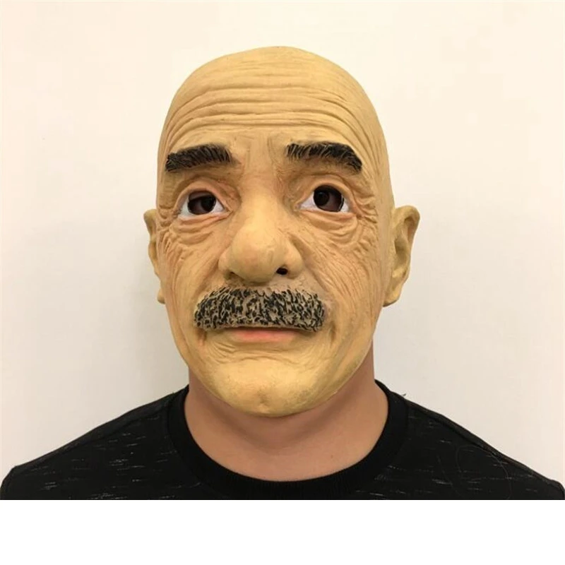Realistic Latex Old Man Mask Male Disguise Halloween Fancy Dress Head Rubber Adult Party Masks Masquerade Cosplay Props | Дом и сад