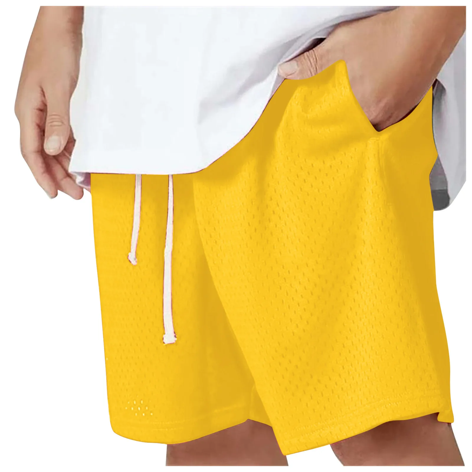 

Summer Black Shorts For Men Basketball Hiking Sports Golf Elastic Waist Mini Pants With Liner Baador Hombre