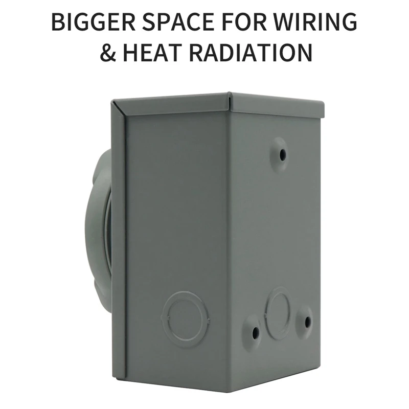 

RV Power Outlet Box, 30A 125/250V Enclosed Lockable Weatherproof Outdoor Electrical Box for Camper Travel Trailer