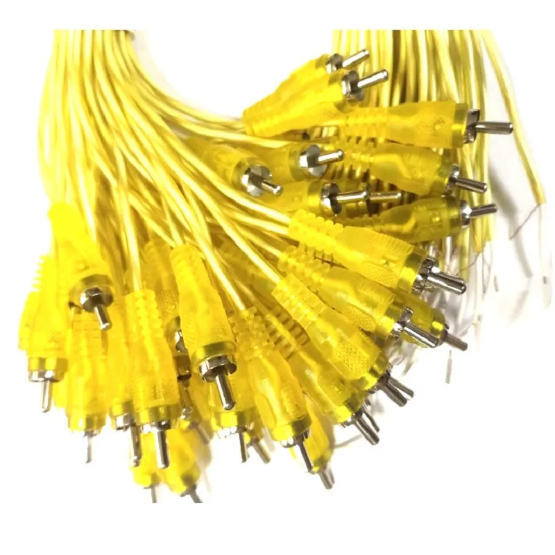 

10000PCS Can Be Customized RCA Transparent Yellow Line Single Head TV Set Top Box Signal Transmission Peripheral Video Line RCA