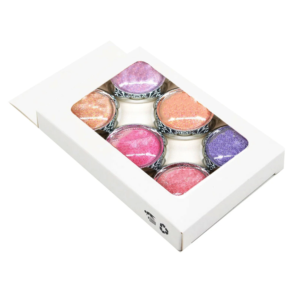 Nail Powder 6 Colors Frosted Shining Glitter Pigment Palette Manicure Decoration Art Decorations for Nai | Красота и здоровье